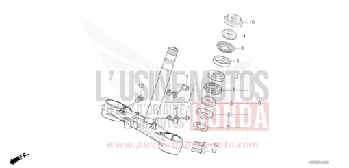 TIGE DE DIRECTION Z125MAS de 2025